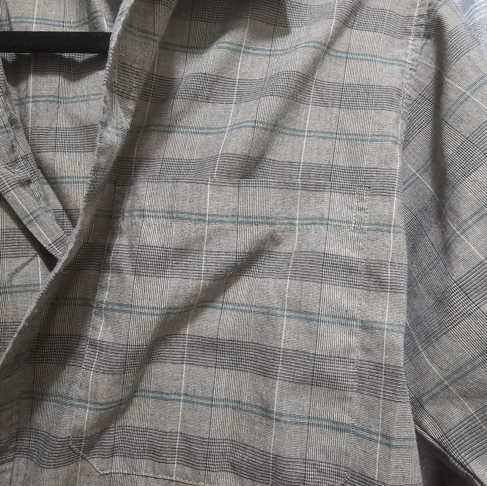 Puritan Men’s Long Sleeve Button-down Shirt Plaid Size M